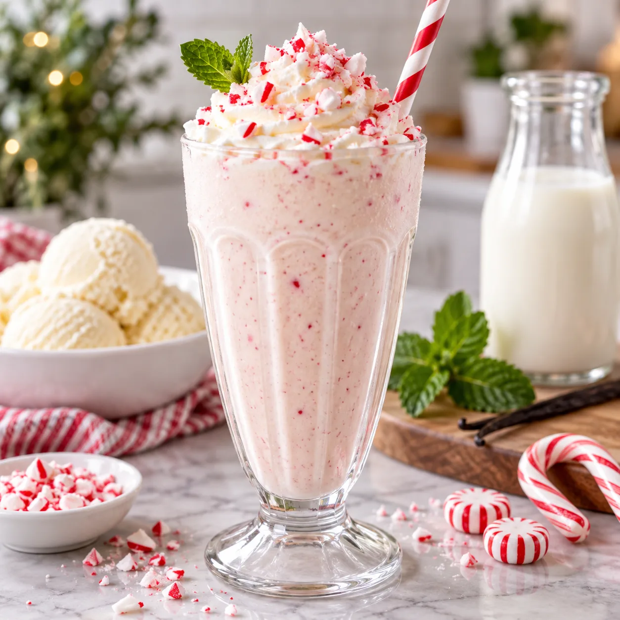 Peppermint Vanilla Milkshake