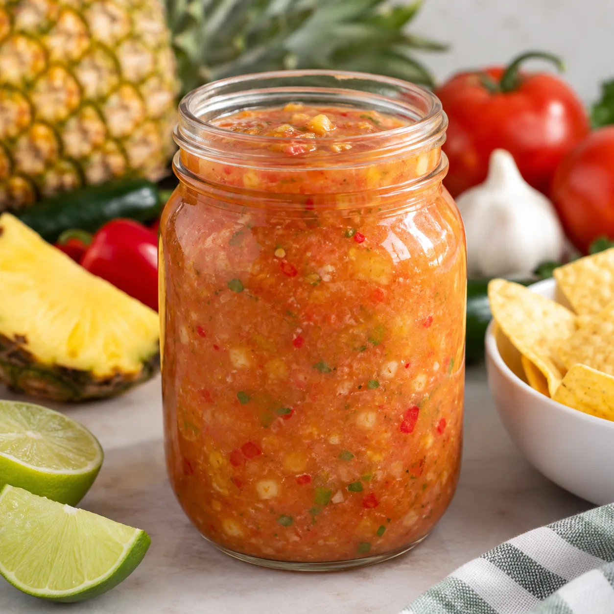 Spicy Pineapple Garden Salsa