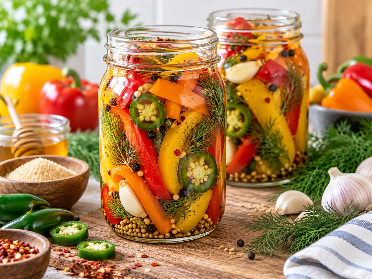 Sweet-Spicy Refrigerator Pickled Peppers