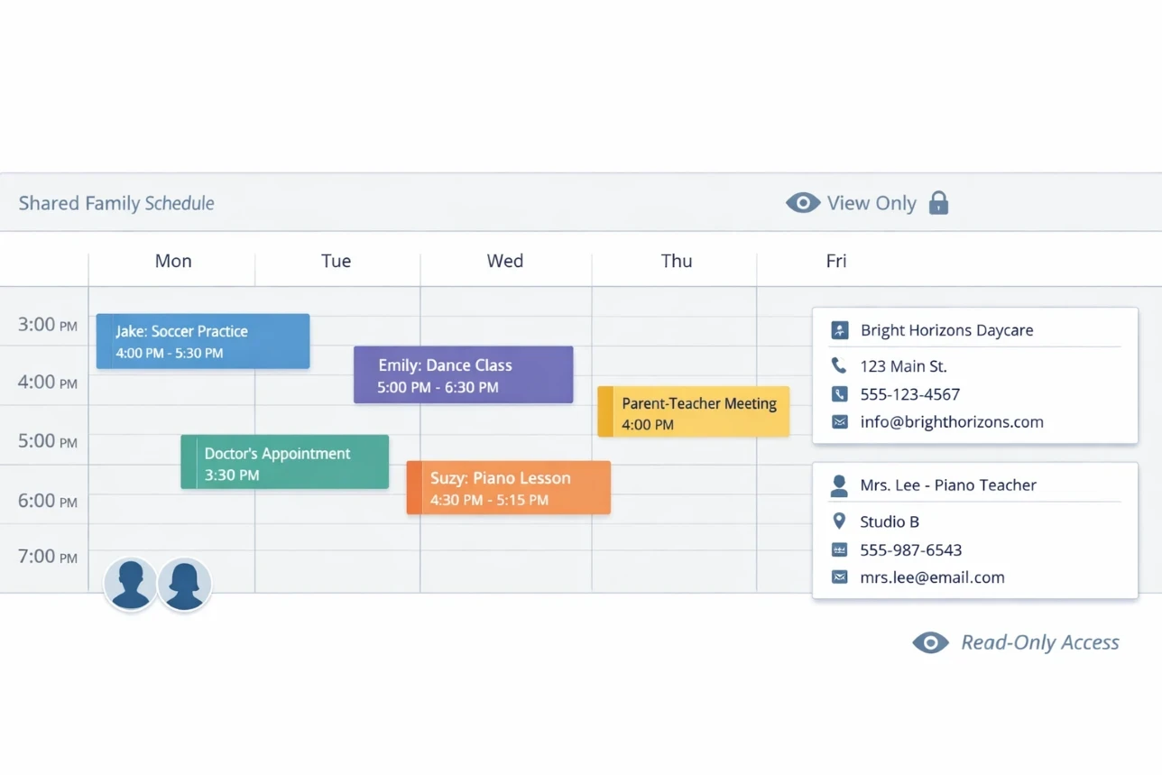 A Read-Only Calendar for Co-Parenting When Communication Is Hard